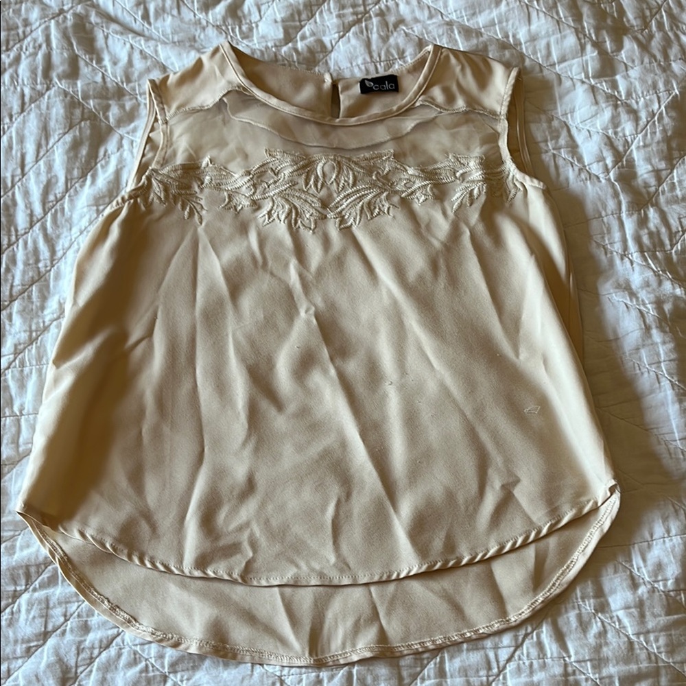 Cala Cream Smocked Relaxed Blouse